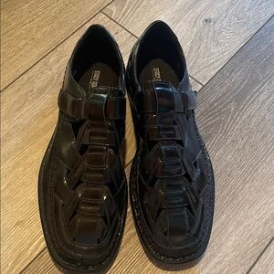 Stacy Adams Biscayne Moc Toe Black Men's sandal